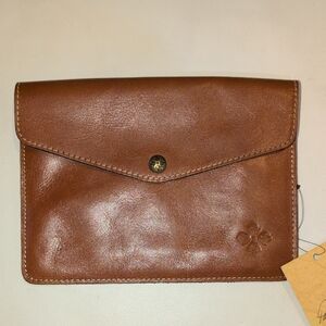 Patricia Nash Brown Leather Clutch Or Tablet Case New With Tags